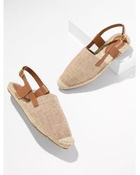 Talbots - Isla Linen Espadrille Slingback Flats - Lyst