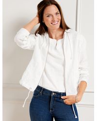 Talbots - Washed Linen Hooded Jacket - Lyst