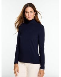 Talbots - Platinum Jersey Turtleneck Top - Lyst