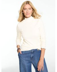Talbots - Ribbed Mockneck T-shirt - Lyst