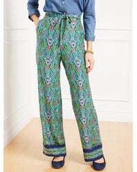 Talbots - Wide Leg Pull-on Pants - Lyst