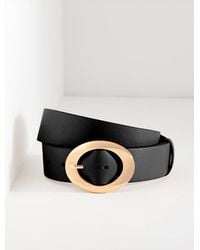 Talbots - Nappa Sculpted Buckle Belt - Lyst