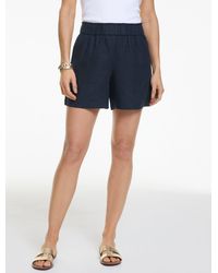 Talbots - Washed Linen Pull-on Shorts - Lyst