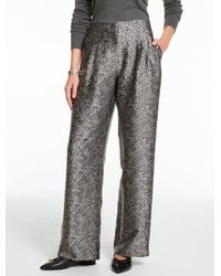 Talbots - Satin Wide Leg High Waist Pants - Lyst
