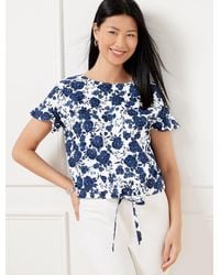 Talbots - Tie Front Top - Lyst