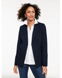 Talbots - Single Button Twill Blazer - Lyst