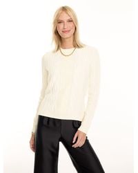 Talbots - Lace Cable Knit Sweater - Lyst