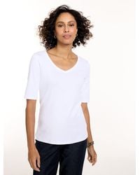 Talbots - Pima Cotton V-neck T-shirt - Lyst