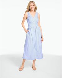 Talbots - Seersucker Fit & Flare Dress - Lyst