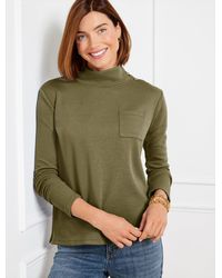 Talbots - Button Mockneck Pullover Sweater - Lyst