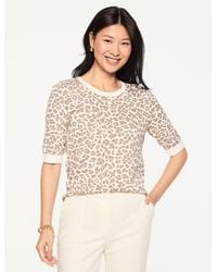 Talbots - Jacquard Elbow Sleeve Pullover Sweater - Lyst