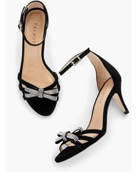 Talbots - Erica Ankle Strap Suede Sandals - Lyst