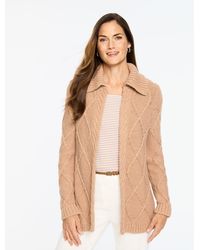 Talbots - Diamond Cable Cardigan Sweater - Lyst