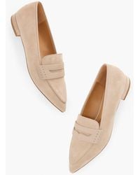 Talbots - Scarlet Pointed Toe Suede Loafers - Lyst