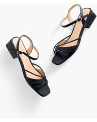 Talbots - Viv Strappy Nappa Block Heel Sandals - Lyst
