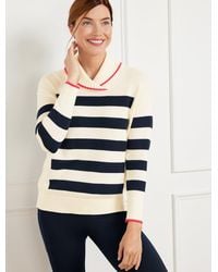 Talbots - Coolmax® Striped Shawl Collar Sweater - Lyst