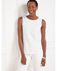 Talbots - Sealife Lace Sleeveless Tank Top - Lyst