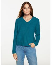 Talbots - Wool Blend V-neck Sweater - Lyst