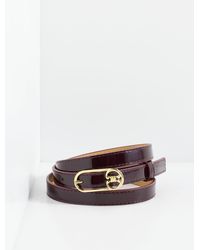 Talbots - Slim Leather Belt - Lyst