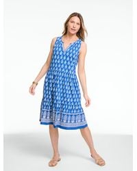 Talbots - Nantucket Slub Sleeveless Tiered Dress - Lyst