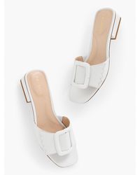 Talbots - Viv Buckle Soft Nappa Slides - Lyst