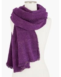 Talbots - Metallic Windowpane Wrap - Lyst