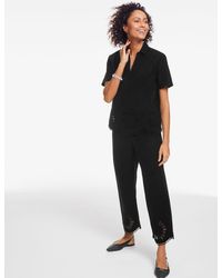 Talbots - Eyelet Poplin Top - Lyst