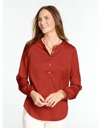 Talbots - Soft Satin Charmeuse Top - Lyst