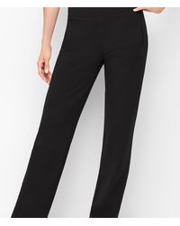 Talbots Pima Terry Relaxed Leg Trousers - Black