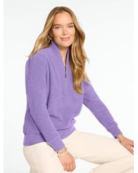 Talbots - Microfleece Quarter-zip Pullover Sweater - Lyst