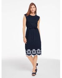 Talbots - Eyelet Embroidered Midi Dress - Lyst