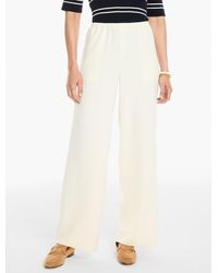 Talbots - Polished Crepe Wide Leg Pull-on Pants - Lyst