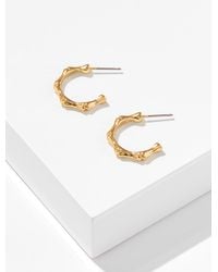 Talbots - Bamboo Texture Hoop Earrings - Lyst