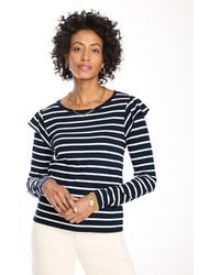 Talbots - Ruffle Shoulder Crewneck T-shirt - Lyst
