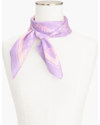 Talbots - Whimsical Jacobean Silk Square Scarf - Lyst