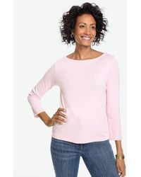 Talbots - Solid Bateau Neck T-shirt Pima Cotton - Lyst