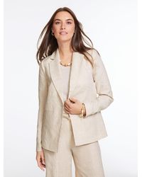 Talbots - Classic Linen Single Button Blazer - Lyst