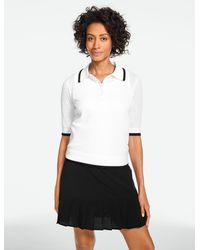Talbots - Coolmax® Open Stitch Polo Sweater - Lyst