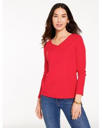 Talbots - Pima V-neck T-shirt - Lyst