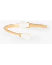Talbots - Baroque Pearl Hinge Bangle - Lyst