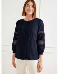 Talbots - Embroidered Trim Top - Lyst