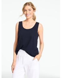 Talbots - Reversible Curved Hem Sleeveless Tank Top - Lyst