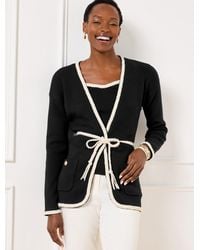Talbots - Braid Trim Sweater Jacket - Lyst