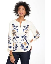 Talbots - Poplin Tie Sleeve Top - Lyst