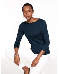 Talbots - Solid Bateau Neck T-shirt Pima Cotton - Lyst