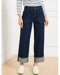 Talbots - Straight Ankle Cuff Jeans - Lyst