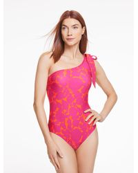 Aqua Club - Bow Shoulder One-piece Swimsuit - Lyst