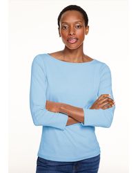 Talbots - Solid Bateau Neck T-shirt Pima Cotton - Lyst