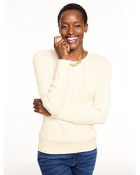 Talbots - Ribbed Pointelle Crewneck Sweater - Lyst