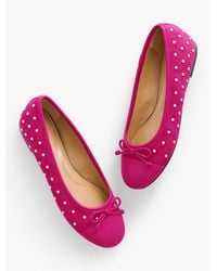 Talbots - Blair Studded Suede Ballet Flats - Lyst